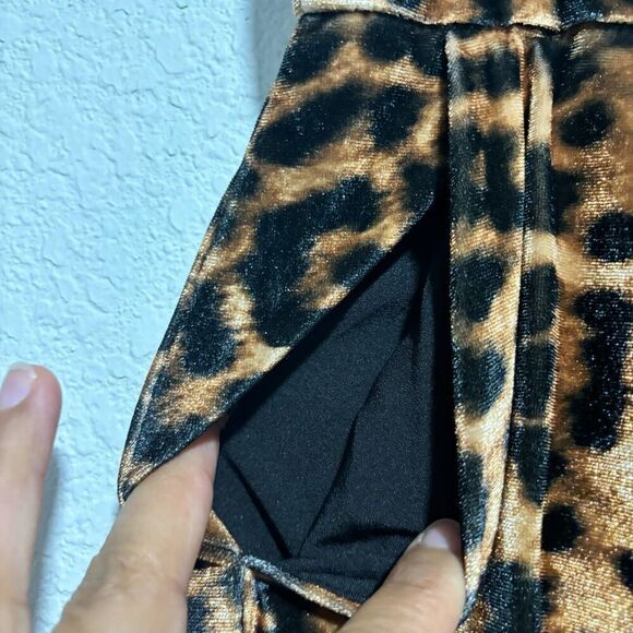 NWT Moira Muse Womens Leopard Print Size 10 Multicolor Wide Leg Zora Pant - Picture 4 of 13